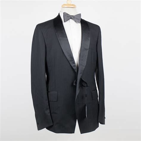 yves saint laurent textured wool tuxedo suit